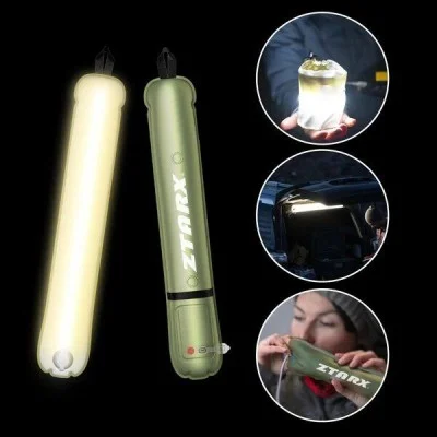 Ztarx Tube Usb Charging Inflatable Led Light - Green